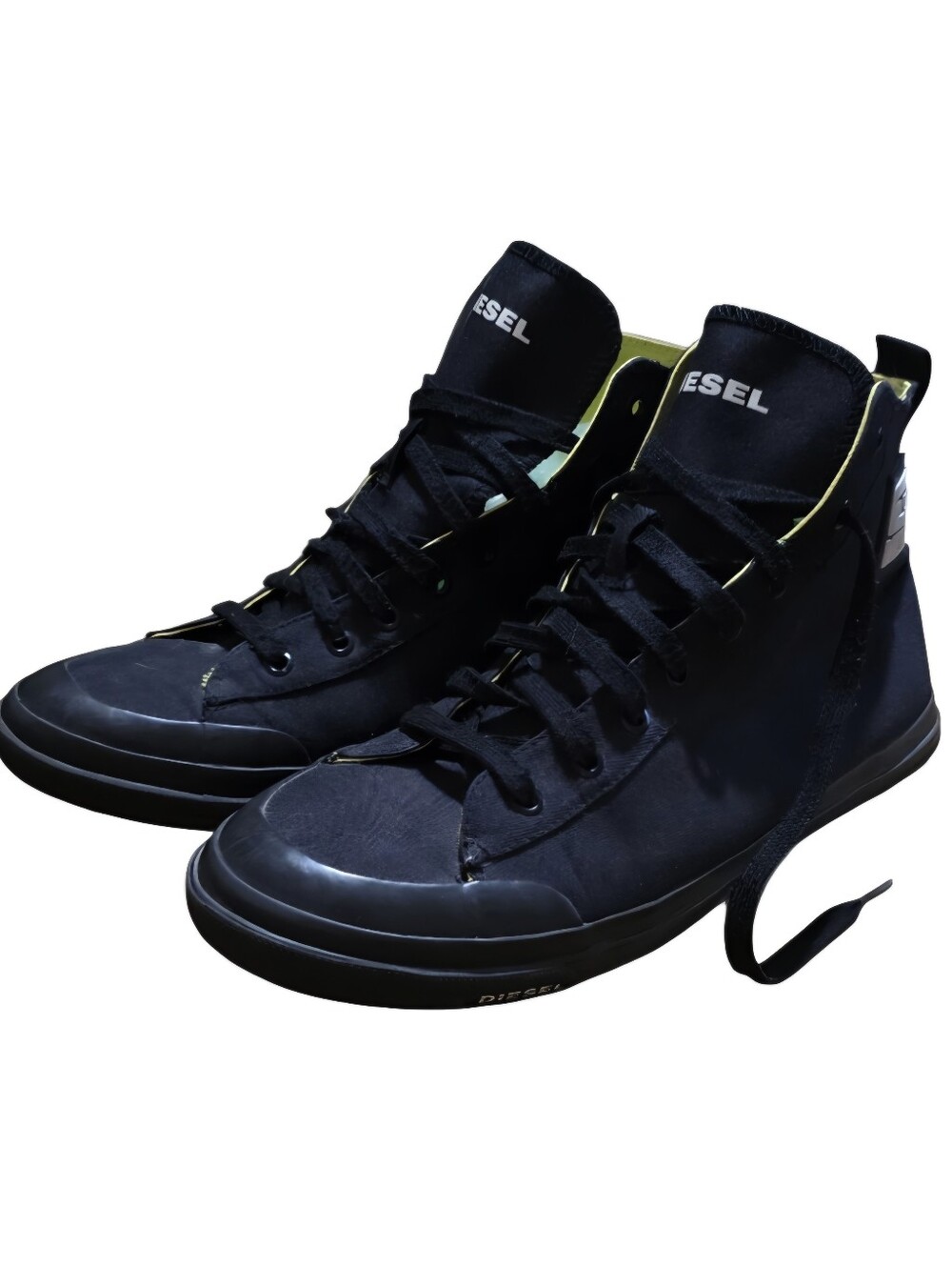Diesel S-Astico Men’s Mid Top Black Cancas Sneakers Size 12 - Picture 3 of 15